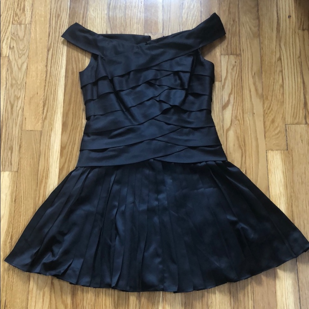 Ted Baker Signature Black Satin Dress